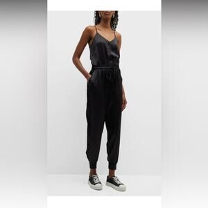 WOMEN'S SILK CHARMEUSE SLEEVELESS JUMPSUIT